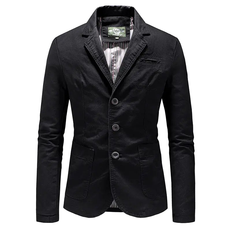 Men's Solid Color Single Breasted Jacket Outlet Store
