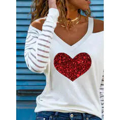 Chic V-Neck Off-Shoulder Women's Tee