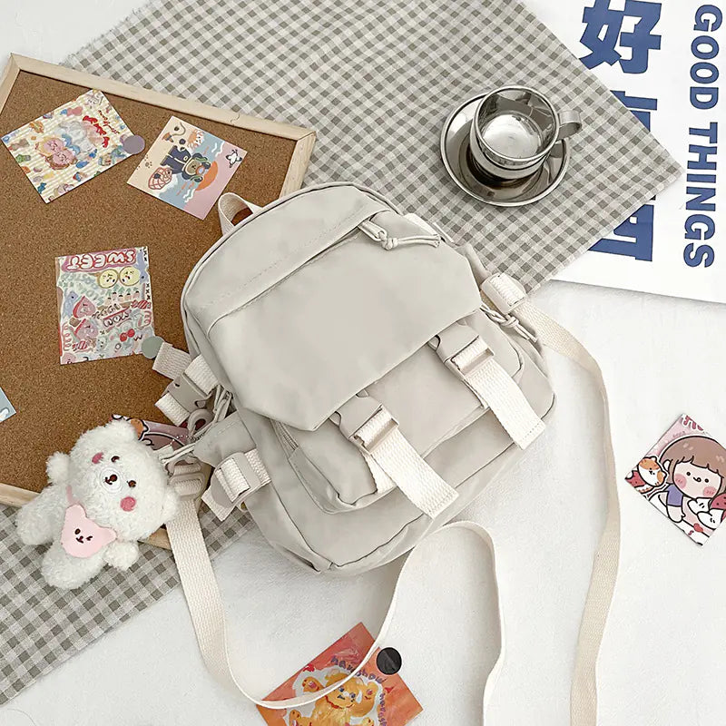 Chic Korean Nylon Mini Backpack