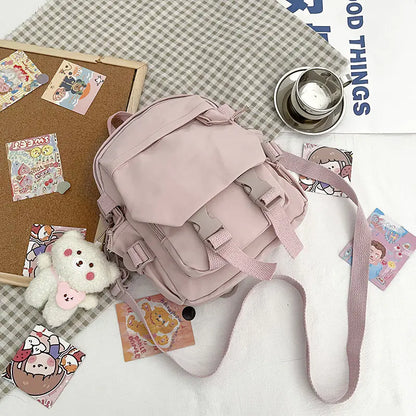 Chic Korean Nylon Mini Backpack