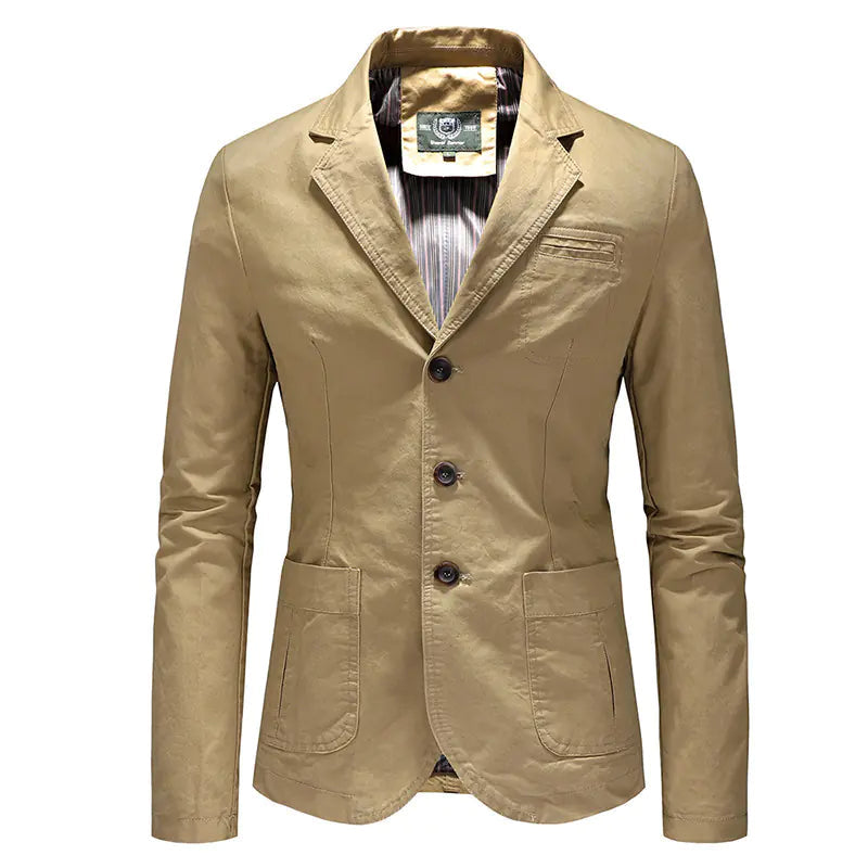 Men's Solid Color Single Breasted Jacket Outlet Store