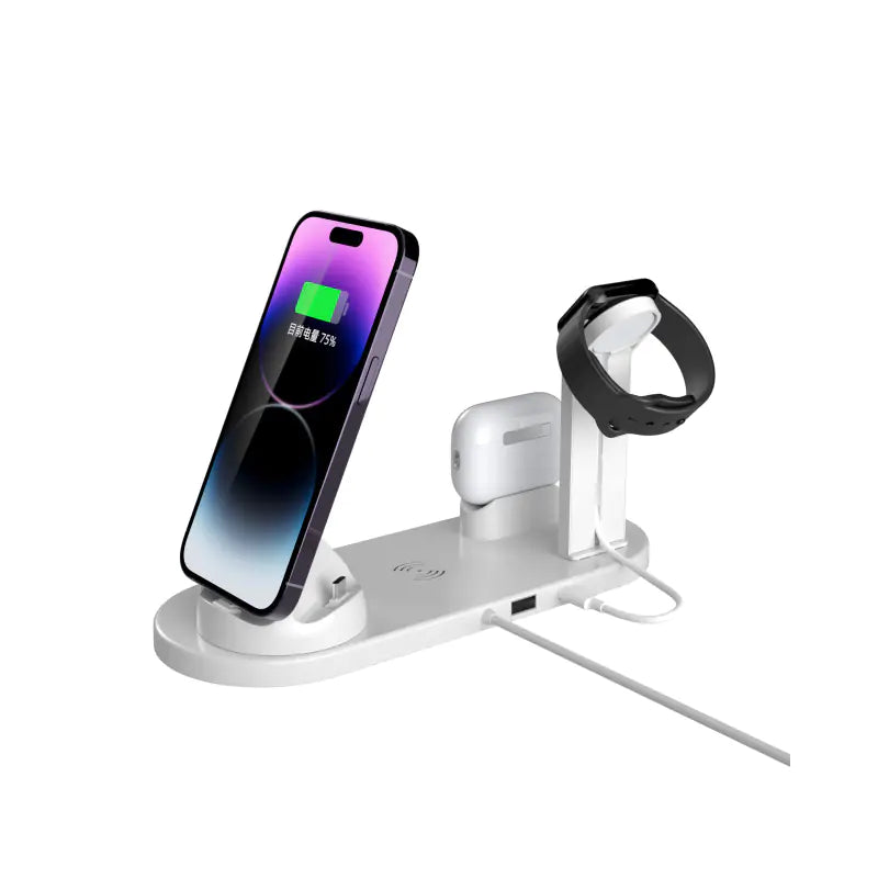 15W 4-in-1 Wireless Charger for Phones, Earbuds, Watches Outlet Store