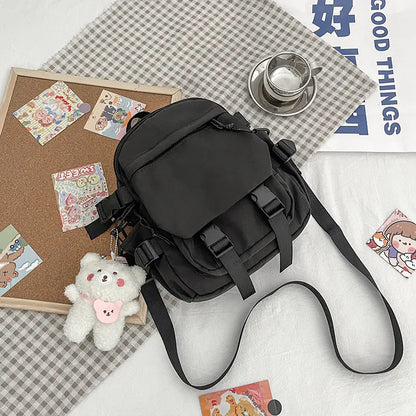 Chic Korean Nylon Mini Backpack
