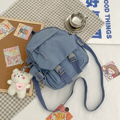 Chic Korean Nylon Mini Backpack